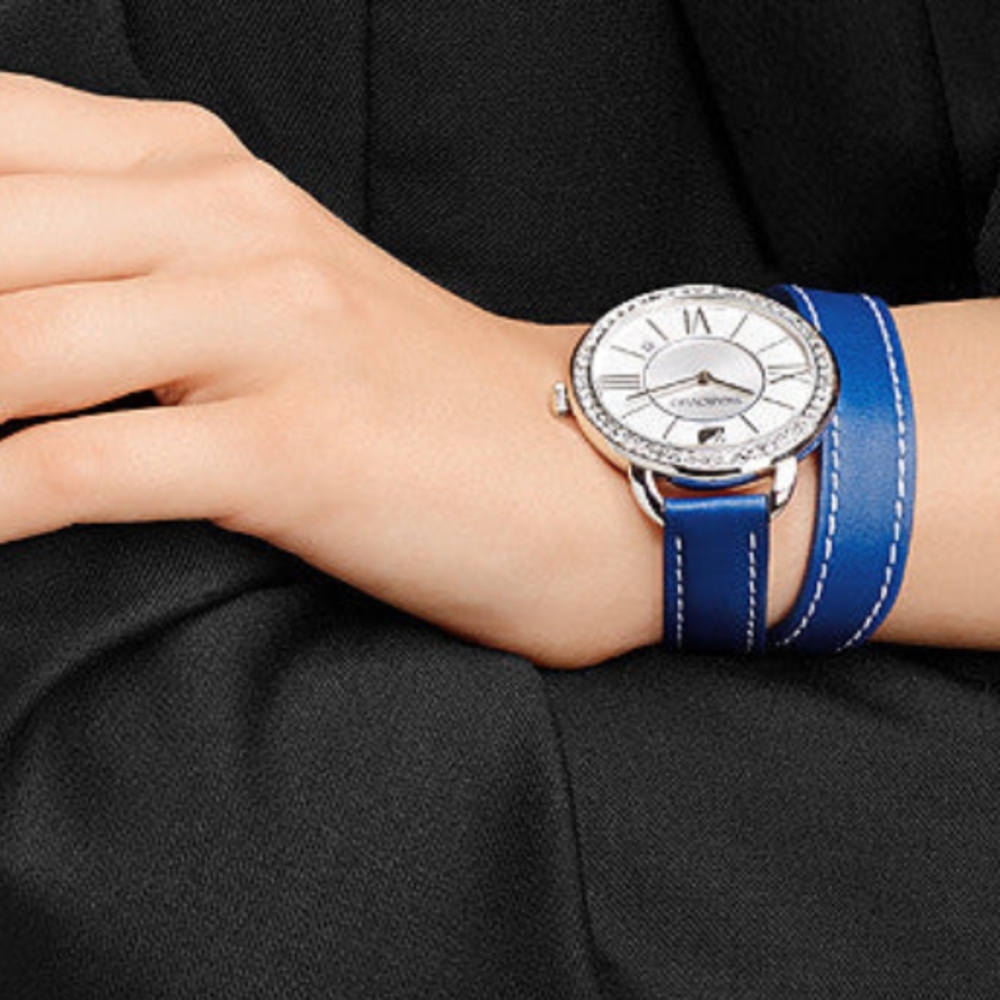 Swarovski Aila Day Double Tour Stainless Steel Quartz Bracelet Watch
